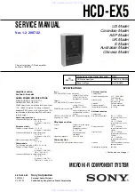 Sony HCD-EX5 - Micro Hi-fi Component System Service Manual preview