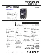 Sony HCD-EX6 Service Manual предпросмотр