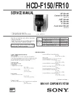 Preview for 1 page of Sony HCD-F150 - Component For Mhcf150 Schematic Diagrams
