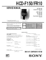 Предварительный просмотр 1 страницы Sony HCD-F150 - Component For Mhcf150 Schematic Diagrams