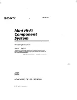 Preview for 1 page of Sony HCD-F250AV - Compact Disc Receiver System Operating Instructions Manual