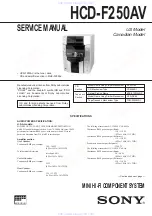 Preview for 1 page of Sony HCD-F250AV - Compact Disc Receiver System Service Manual