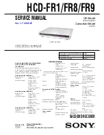 Preview for 1 page of Sony HCD-FR1 - Dvd Home Theater System Service Manual