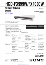 Sony HCD-FX1000W Service Manual preview