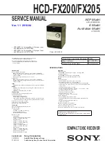 Sony HCD-FX200 Service Manual preview