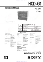 Предварительный просмотр 1 страницы Sony HCD-G1 Service Manual