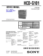 Sony HCD-G101 Service Manual preview