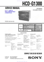 Sony HCD-G1300 Service Manual предпросмотр