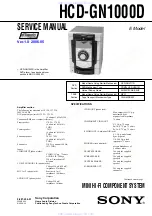 Sony hcd-gn1000d Service Manual предпросмотр