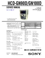 Предварительный просмотр 1 страницы Sony HCD-GN100D Service Manual