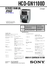 Preview for 1 page of Sony HCD-GN1100D Service Manual