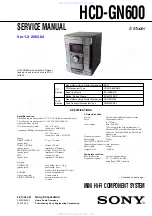 Предварительный просмотр 1 страницы Sony HCD-GN600 Service Manual