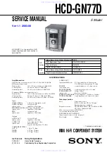 Preview for 1 page of Sony HCD-GN77D Service Manual