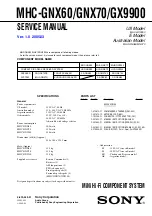 Preview for 1 page of Sony HCD-GNX60 Service Manual