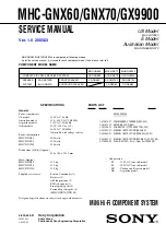 Sony HCD-GNX60 Service Manual предпросмотр