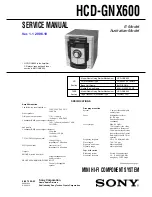 Sony HCD-GNX600 Service Manual preview