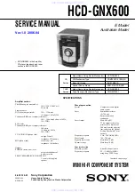 Sony HCD-GNX600 Servise Manual предпросмотр