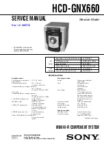 Preview for 1 page of Sony HCD-GNX660 Service Manual