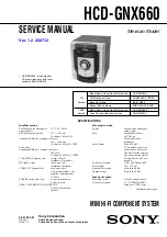 Sony HCD-GNX660 Service Manual предпросмотр