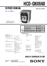 Preview for 1 page of Sony HCD-GNX660 Servise Manual
