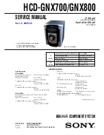Preview for 1 page of Sony HCD-GNX700 Service Manual