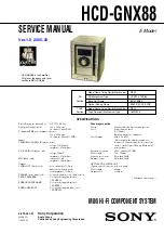 Preview for 1 page of Sony HCD-GNX88 Service Manual