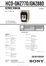 Preview for 1 page of Sony HCD-GNZ77D Service Manual