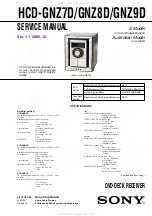 Preview for 1 page of Sony HCD-GNZ7D Service Manual