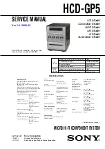 Sony HCD-GP5 Service Manual preview