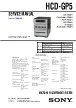 Предварительный просмотр 1 страницы Sony HCD-GP5 Service Manual