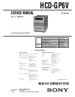 Предварительный просмотр 1 страницы Sony HCD-GP6V Service Manual