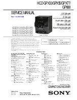 Предварительный просмотр 1 страницы Sony HCD-GPX33 Service Manual