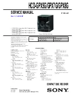 Sony HCD-GPX5G Service Manual предпросмотр