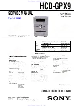 Preview for 1 page of Sony HCD-GPX9 Service Manual