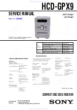 Sony HCD-GPX9 Service Manual предпросмотр