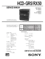Preview for 1 page of Sony HCD-GR5 Service Manual