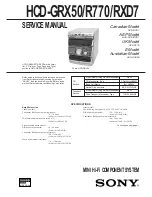 Preview for 1 page of Sony HCD-GR770 Service Manual