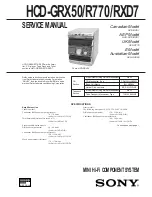 Предварительный просмотр 1 страницы Sony HCD-GR770 Service Manual