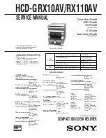 Preview for 1 page of Sony HCD-GRX10AV Service Manual