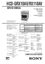 Preview for 1 page of Sony HCD-GRX110AV Service Manual