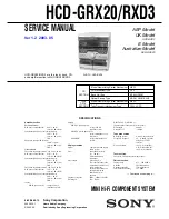 Sony HCD-GRX20 Service Manual preview