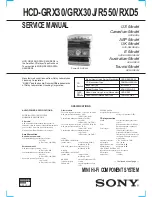 Preview for 1 page of Sony HCD-GRX30 Service Manual