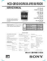 Sony HCD-GRX30 Service Manual предпросмотр