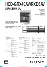 Sony hcd-grx40av Service Manual preview