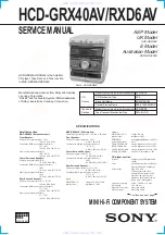 Предварительный просмотр 1 страницы Sony hcd-grx40av Service Manual