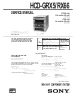 Preview for 1 page of Sony HCD-GRX5 Service Manual