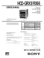 Sony HCD-GRX5 Service Manual предпросмотр