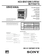 Sony HCD-GRX7 Service Manual preview