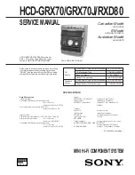 Sony HCD-GRX70 Service Manual preview