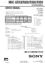 Sony HCD-GRX8 Service Manual preview